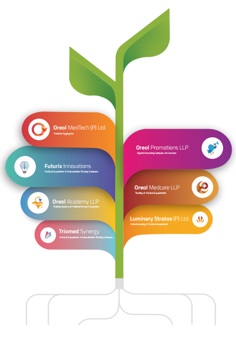 Oreol Group &mdash; 7 Companies Tree